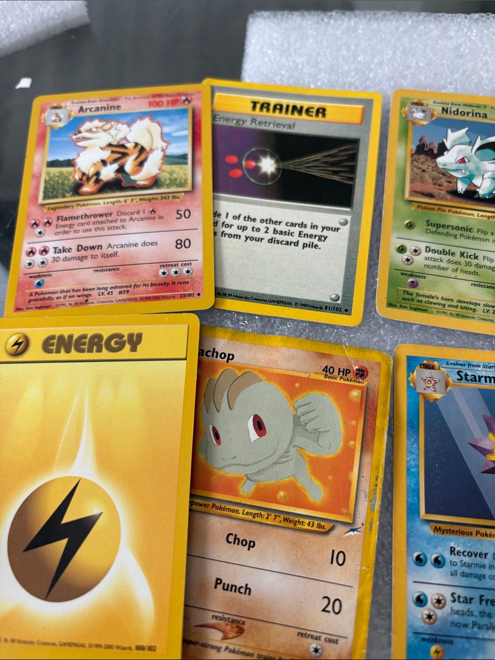 Pokemon Yellow Lightning Energy & Electric-Type Card Lot